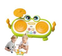 Baby Music Toys - Kids Drum Set - Percussion Drummer Toys With Light Frog Design For Kids Children Girls Home Playtime Fun