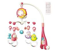 Baby Musical Crib Mobile with Music Night Lights Projector & Timing Function Hanging Rattles & Remote Control Music Box Nursery Mobile