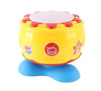Baby Musical Drum Toy, 360° Rotating, Light-up with 6 Melodies and Beats, Volume Control, Yellow