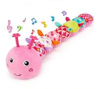 Baby Musical Stuffed Animal Toy, Multi-Sensory Design with Crinkle & Rattles, Ideal for Tummy Time, Plush Caterpillar Toy for Infants Ages 0-12 Months Newborn Boy Girl Birthday Gift