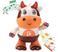 Bâby Musical Toys - Motor Skill Development And Visual Stimulation | Cute Cow Shape Dancing Walking Bâby Toys | Bàby Sensory Learning Gift For Birthday Holiday, Light Up Music Feature