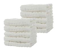 Baby Muslin Bath Towels, 10 Pack of Reusable Absorbent Cotton Baby Towel, for Baby's Delicate White