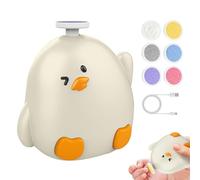 Baby Nail, Chicken Shaped Electric Grinder, 2.76 x 1.77 inches Fingernail File with 6 Replacement Grinding Heads, Ergonomic Nail Care Tool for and Adults