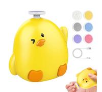 Baby Nail , Chicken-Shaped Electric Nail Grinder, Gentle Fingernail File, 6 Replacement Heads, Low Noise and Safe Design for Newborns, Adults, 7 x 7 x 4.5 cm, 56 g, Multicoloured