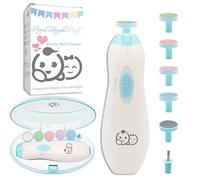 Baby Nail Trimmer 6 in 1, Royal Angels Baby Electric Nail File, Baby Grooming Kit Manicure Set for Toddler and Adults, Newborn Toddler Toes & Fingernails Nail Care Kit (Babyblue)