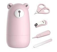 Baby Nail Clippers Set with Cute Case, Infant Fingernail and Toenail File Kit for Newborn Manicure and Pedicure, New Mom Grooming Gift