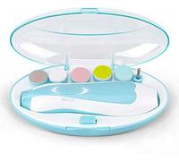 Baby Nail File, RIGHTWELL Electric Baby Nail Clipper with LED Front Light - Safe and Quiet, Baby Nail Trimmer with 6 Grinding Heads for Newborn, Infant Toddler Kids