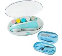 Baby Nail Filer Electric, 6-in-1 2 Speeds Bidirectional Rotation Baby Nail Trimmer with LED Light, Battery Operated, with Fingernails Care Kit for Newborn Kids and Adult Trimmer