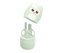 Baby Nail Kit, 4-in-1 Baby Nail Care Set with Cute Case, Baby Nail Clippers Scissors Nail File Tweezers, Baby Manicure Kit and Pedicure kit for Newborn Infant Toddler (Green)