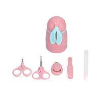 Baby Nail Kit 4 in 1 Cute Bunny Nail Care Set with Storage Box Nail Clippers Scissors File Tweezers for Newborn Infants and Toddlers ABS Stainless Steel Cartoon Pink