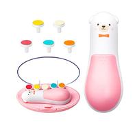 Baby Nail Trimmer Electric,Baby Nail Clippers, 6 in 1 Baby Nail File,Nail File Baby Grooming Kit Manicure Set for Toddler or Adults (Pink-New)