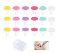 Baby Nail Trimmer Replacement Pads, Replacement Pads for Electric Baby Nail Trimmer for Standard Electric Kid Nail File Clippers Suits to Newborn Infant Toddler (6 Colors,18)
