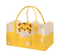 Baby Nappy Caddy Organiser | Baby Caddy Organiser | Felt Baby Diaper Caddy Nursery Storage Wipes Bag | Portable Changing Table Organiser | Nappy Storage for Mom Kids for Diaper, Toys, Bottles, Wipes