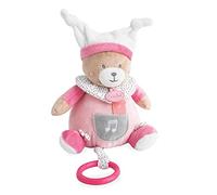 Baby Nat Babynat BN0344 Musical Bear Plush Toy Gift for Girls Pink Brioche Pink