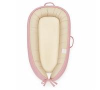 Baby Nest, Baby Lounger Pillow for Newborn, 100% Cotton Breathable Newborn Lounger, Portable Infant Lounger for Home and Travel, Newborn Essentials for Baby 0-12 Months (Pink and Gold)