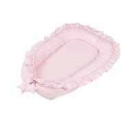 Baby Nest Pod Baby Lounger Cotton Newborn Nest Co-Sleeping Pod Portable Bassinet Mattress with Lace Baby Sleep Pod