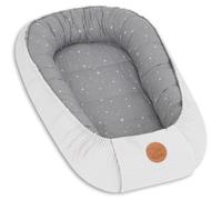 Baby Nest Pod Bassinet Lounger - 90x50 cm Sleep Pod Newborn 0-36 Months Portable Co Sleeper Travel Furniture Cozy Snuggle Breathable Cotton Wafel Galaxy