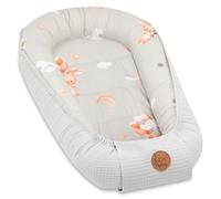 Baby Nest Pod Bassinet Lounger - 90x50 cm Sleep Pod Newborn 0-36 Months Portable Co Sleeper Travel Furniture Cozy Snuggle Breathable Cotton Wafel Rabbit