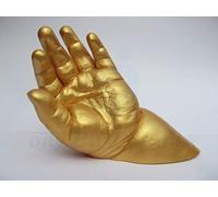 Baby NEWBORN 3D Hand Casting Moulding Kit | Gift Idea | Strictly for Newborns and up to 3 years of age | Handprint Footprint | Body Cast Studio (Gold colour)