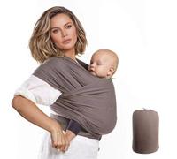 Baby Newborn Baby Carrier from Birth Made of Soft Fabric, Baby Sling Newborn Ergonomic and Breathable, Elastic Hands-Free Carrying Aid, Easy to Tie, 5 m, Camel