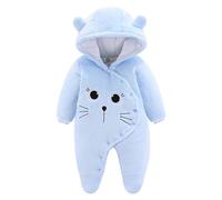 Baby Newborn Snowsuit Winter Coat Warm Hooded Jumpsuit for Baby Boy Girl Blue