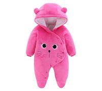 Baby Newborn Snowsuit Winter Coat Warm Hooded Jumpsuit for Baby Boy Girl Hot Pink