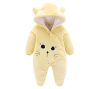 Baby Newborn Snowsuit Winter Coat Warm Hooded Jumpsuit for Baby Boy Girl Yellow