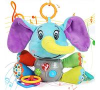 Baby Newborn Toddler Boy Girl Toys Gifts 0-3 3-6 6-12 Months, Luminous Plush Elephant Music Toy, as a Teething Toy, Apply for Car Seats, Cribs and Strollers, Toys for 1-2 Year old Girls Boys
