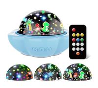 Baby Night Light Projector, Dinosaur Night Light for Kids with 3 Projection Theme 360°Rotate Baby Night Lamp with Remote Timer, Party Decor Dinosaur Toys for Boys Birthday Gifts Xmas Stocking Fillers