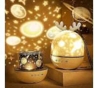 Baby Night Light Projector with 360 Rotation, 8 Songs & 6 Projection Films