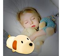 Baby Night Light, Remebe Dog Night Light for Baby Kids, Bedside Lamp Safe Soft Silicone Dog Light Bulb with Multicolor Lamp, Cute Doggy Night Lamp, Great for Baby Nursery & Sleeping Bedroom and Desk