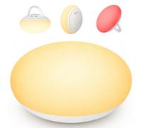 Baby Night Light,Soft Egg Light with Hanging Ring for Nursery&Breastfeeding | Nursery Light with Memory Function, Stepless Dimming with 3 Colors, 1/3/6H Timer & USB-C, Eye-Caring BPA-Free Silicone