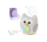 Baby Night Light with Sensor Activated by Cry, Soft Owl Sleep Light - Baby Gift, Plush Lullaby, White with 10 Sounds