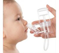 Baby Nose Fly with Pump - Manual Nasal Vacuum, Adjustable Suction, Anti-Reflux, Soft Mouthpiece, Transparent Collector, Hygienic and Silent - Smoothly Releases Nose