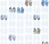 BABY NURSERY CHILDRENS KIDS BOYS STARS SHOES WALLPAPER A.S.CREATION 35862-2