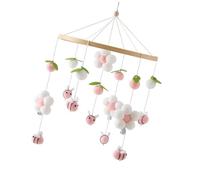 Baby Nursery Crib Mobile with Elegant Flowers Hanging Bed Chimes for Boys and Girls Ceiling Decoration Vibranting Color Toy for Boys Girls