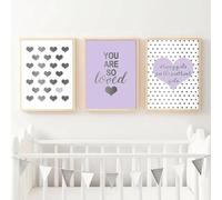 Baby Nursery Wall Art Canvas Posters Quotes Prints Modern Decorative Paintings Pictures Nordic Style Kids Decoration 30x40cm-3Pcs Frameless