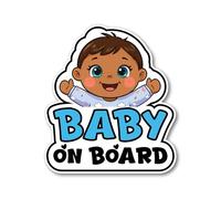 Baby On Board Car Sticker - Premium 3M Vinyl Decal with Bubble-Free Application - Durable Fade-Resistant Baby Car Sign for Rear Window - External Use - Easy Apply & Remove - Made in UK (Boy B)