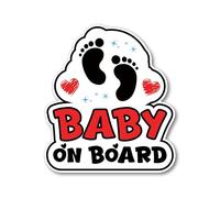 Baby On Board Car Sticker - Premium 3M Vinyl Decal with Bubble-Free Application - Durable Fade-Resistant Baby Car Sign for Rear Window - External Use - Easy Apply & Remove - Made in UK (Neutral A)