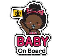 Baby on Board Sign for car (08. Black Girl)