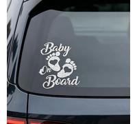 Baby on Board Sticker for Car,Baby on Board Sign Feet Visibility Window Sticker Badge,Baby on Board Safety Decals for Bumper & Window