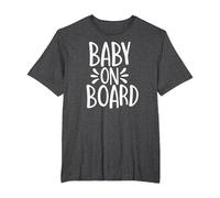 Baby on Board T-Shirt, Men's Big and Tall, Dark Heather Grey, 3X Tall