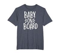 Baby on Board T-Shirt, Men's Big and Tall, Heather Blue, 5X Tall