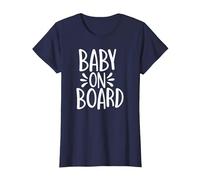 Baby on Board T-Shirt, Women, Navy Blue, XX-Large