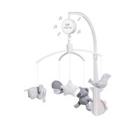 Baby Only - Musical Mobile - Cot, Baby Crib, Playpen Mobiles - with Music - for Boys and Girls - Silver-Grey/Grey/White