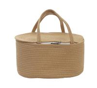 Baby Organizer Basket - Portable Nursery Bag, Large Compartment Storage, Soft Fabric Travel Tote | Adjustable Picnic Car Organizer for Diapers Bottles Toys Parents Outdoor Use