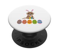 Baby Otter Easter Bunny Painting Eggs Funny For Toddler Kid PopSockets Adhesive PopGrip