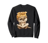 Baby Otter Open Book Reading Animal Lover Graphic Portrait Sweatshirt
