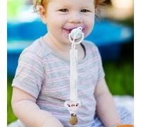 Baby Pacifier Clip - Strap Teething Ring, Animal Design Anti-Drop Holder | Secure Silicone Nipple for Soothers, Hiccup Towels & Toys, Chewable Clip for Newborns