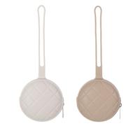 Baby Pacifier Holder Case - Portable Storage Pouch with Clip for Newborn Essentials, Travel-Friendly (Brown)